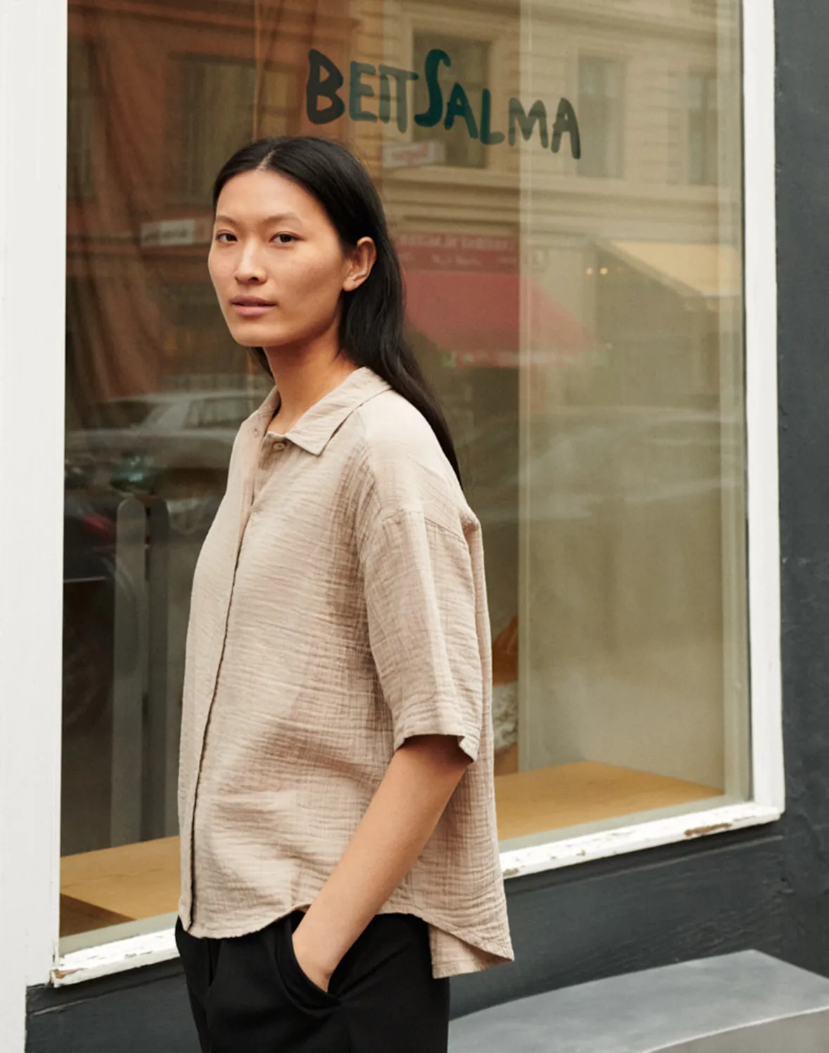 Chemise en mousseline de coton pour femme