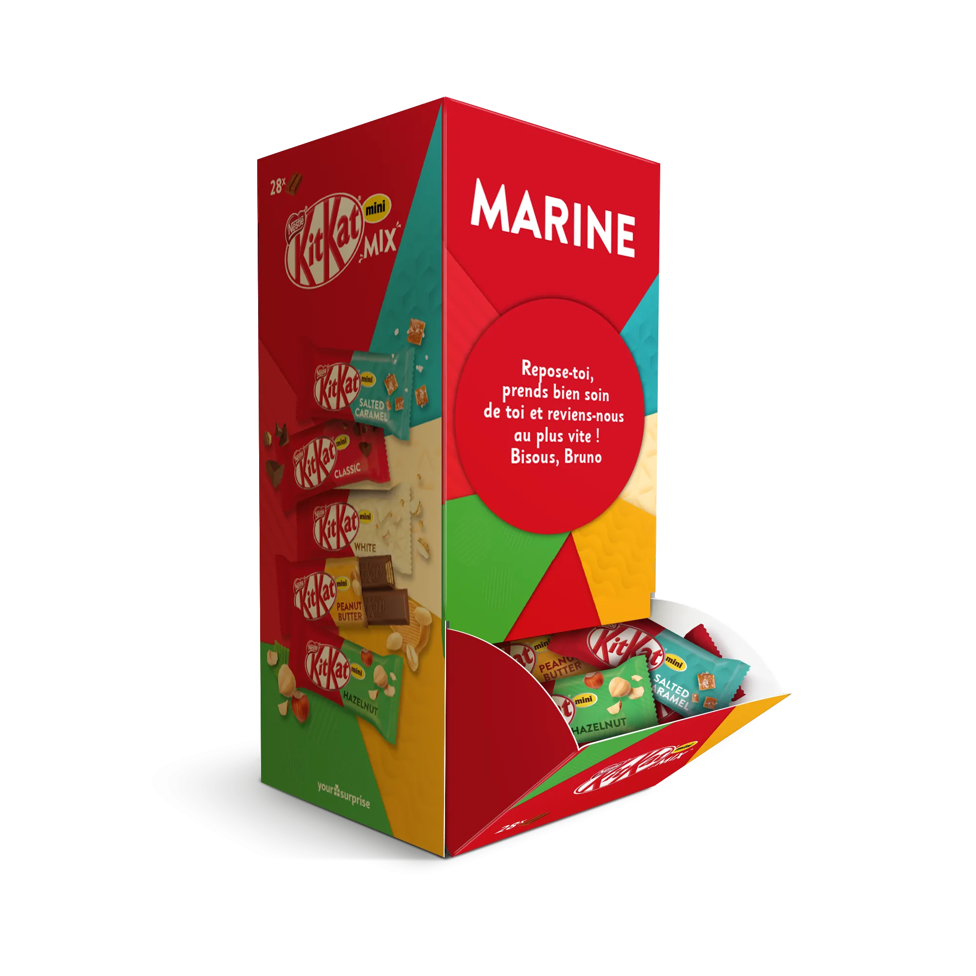 Coffret cadeau KitKat Mini Mix personnalisé | YourSurprise