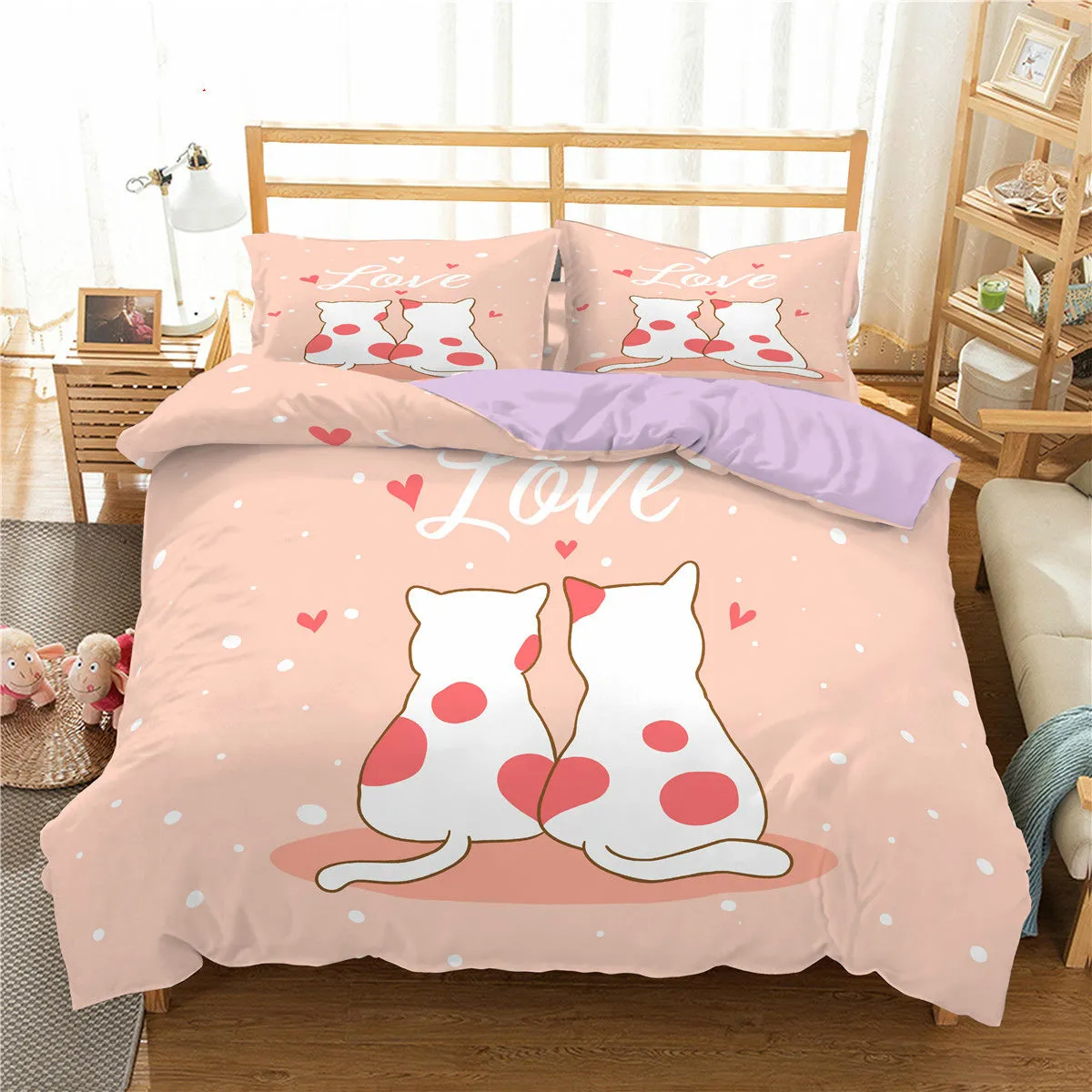 Housse De Couette Dessin Animé Chat Vintage