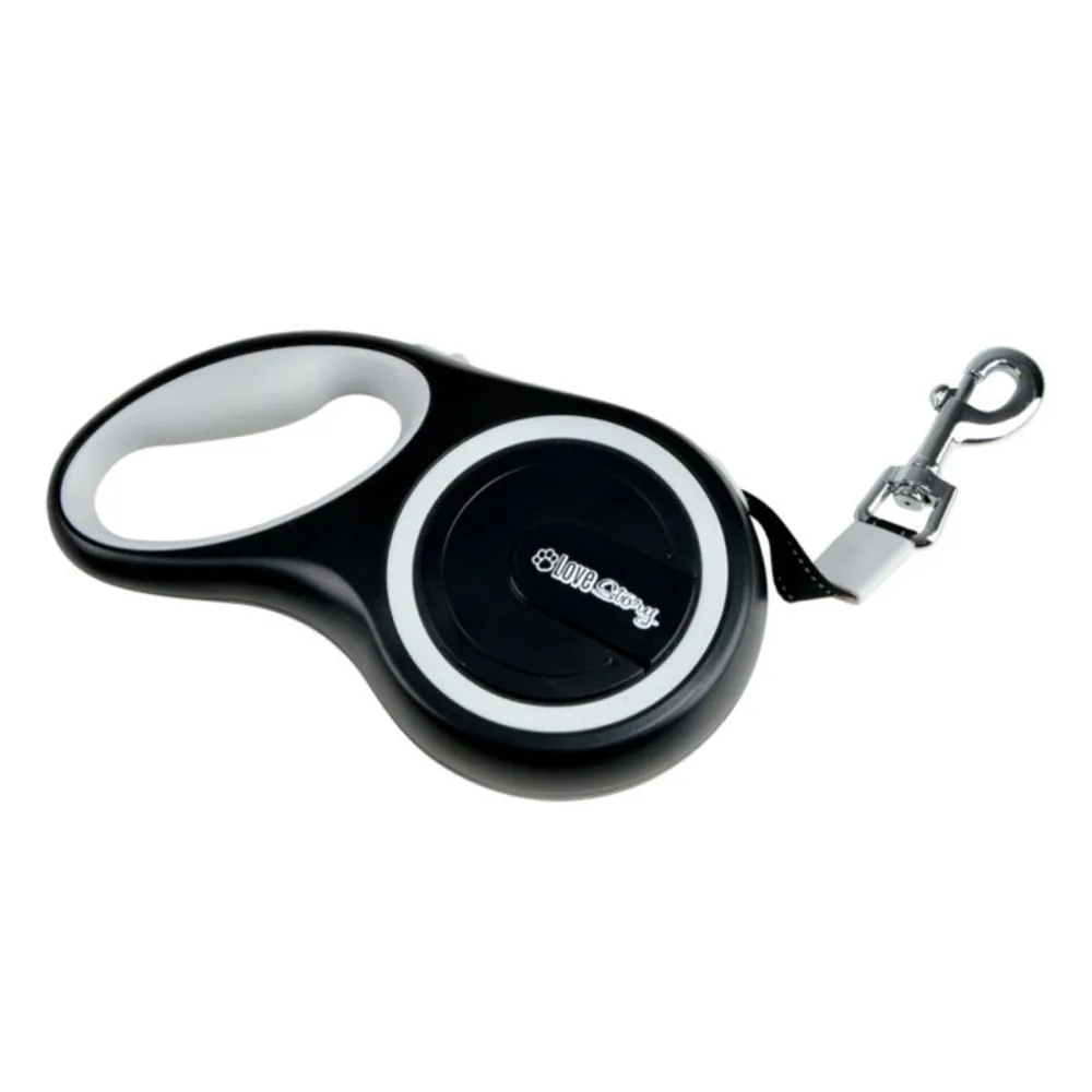 Laisse rétractable chien "résistante" 16cm blanc