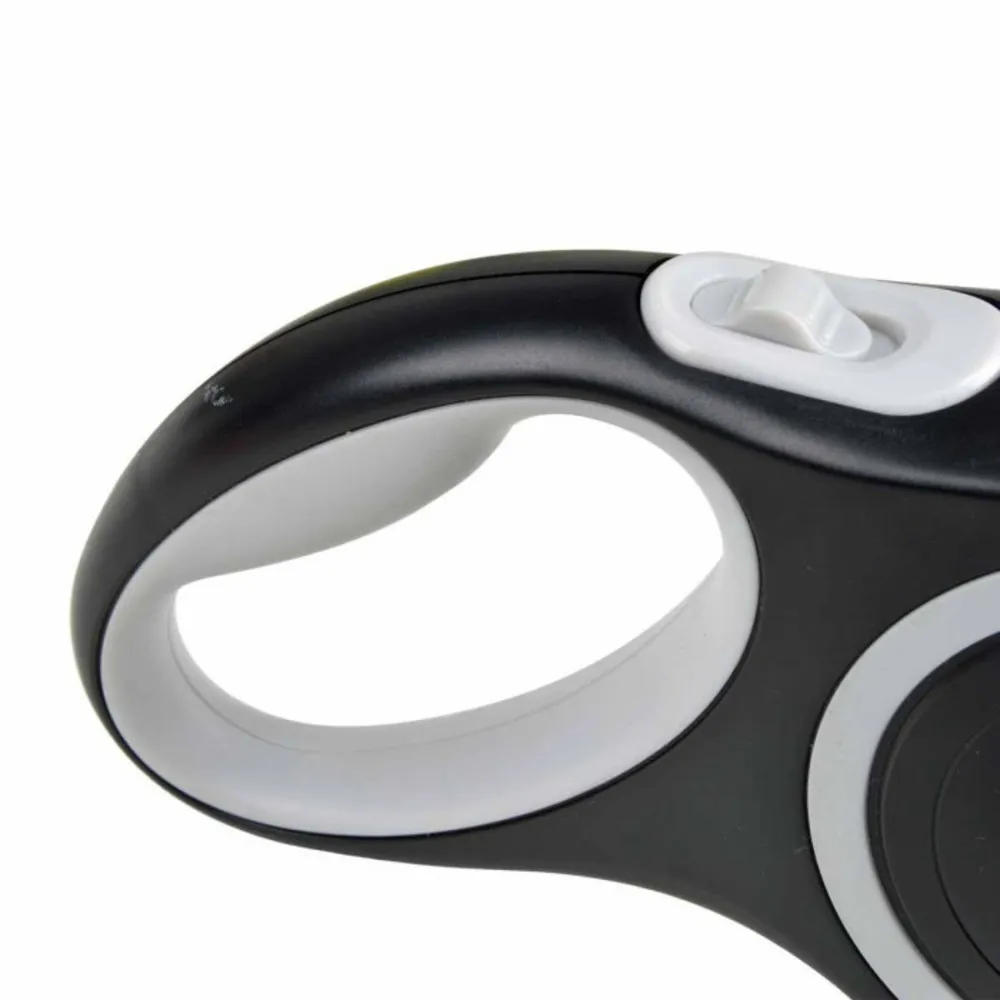 Laisse rétractable chien "résistante" 16cm blanc
