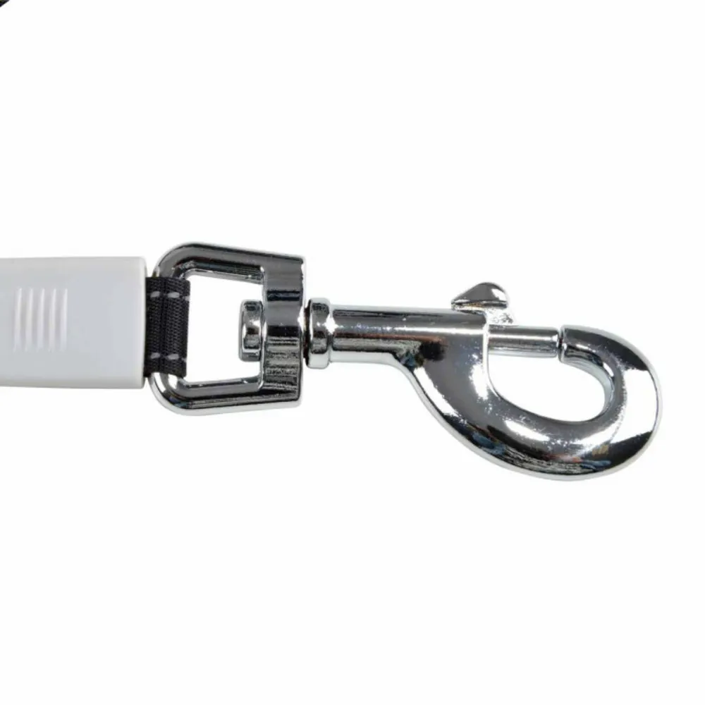 Laisse rétractable chien "résistante" 17cm blanc