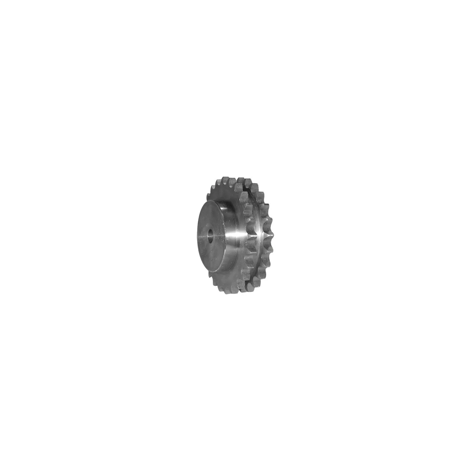 Pignon acier double préalésé Pas 19,05 - 23 dents