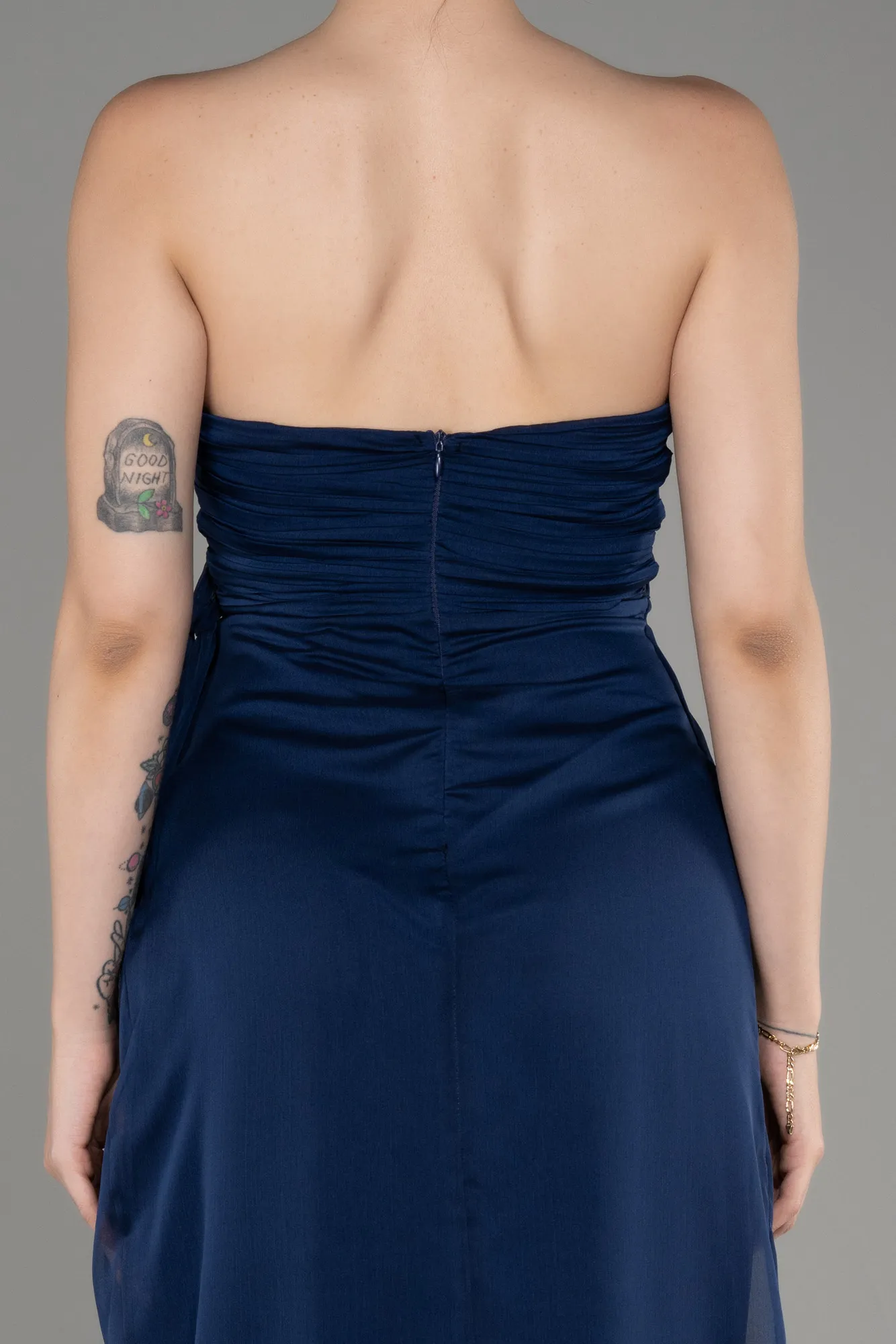 Robe de Soirée Longue Mousseline Vert ABU3947