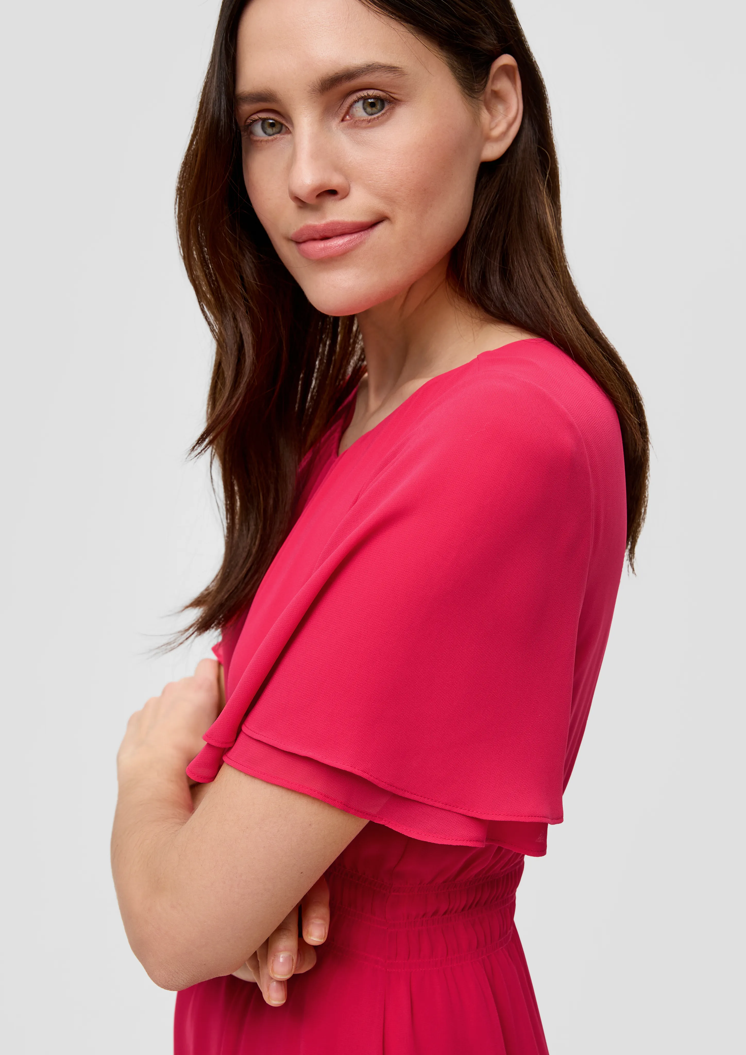 Robe en mousseline à fronces