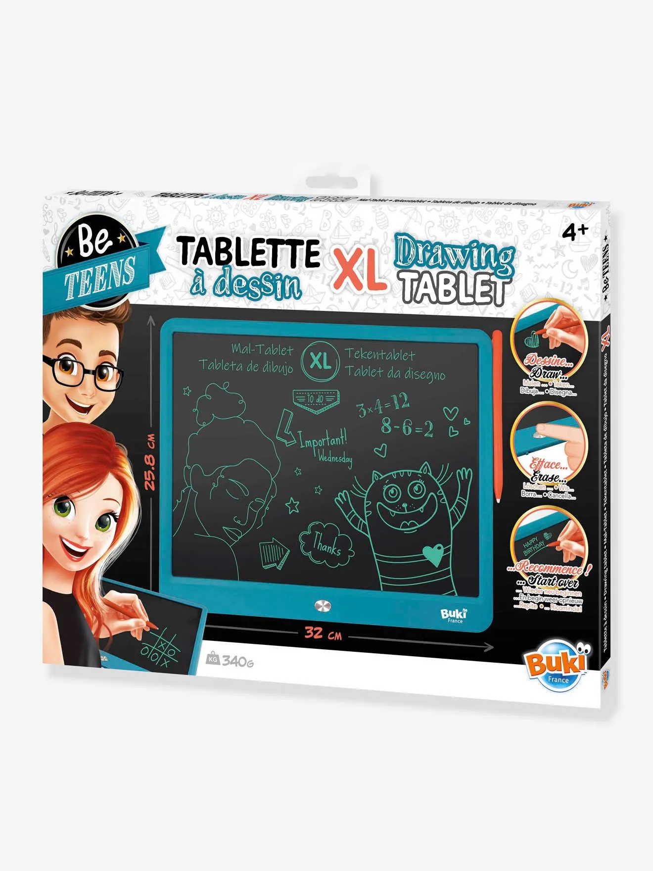 Tablette à Dessin XL - BUKI noir - Buki